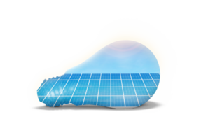 Glödlampa formad sol- panel png transparent