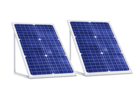 sol- paneler sol- cell i sol- bruka med Sol belysning till skapa de rena elektrisk kraft png transparent