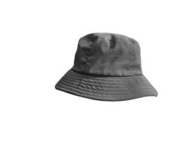 black bucket hat isolated on white background photo