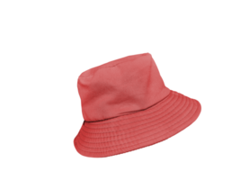 red bucket hat isolated PNG transparent