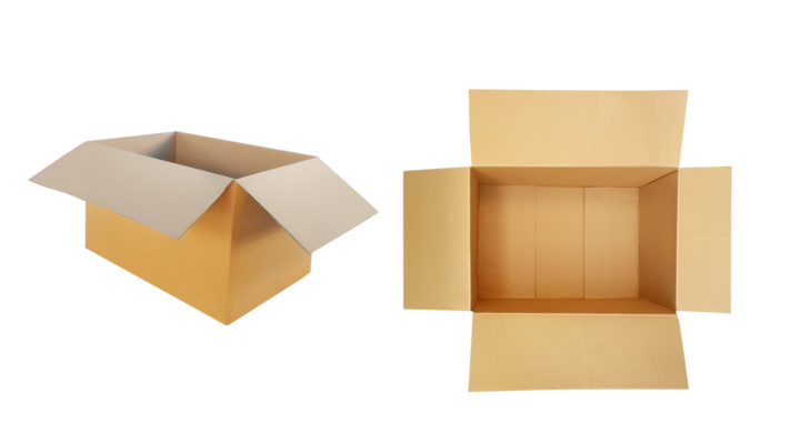 open cardboard box png