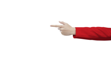 Business male hand pointing forward  PNG transparent