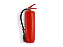 fire extinguisher on wall isolated PNG transparent