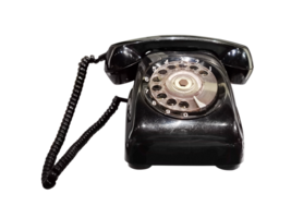 old desk phone front view isolated PNG transparent