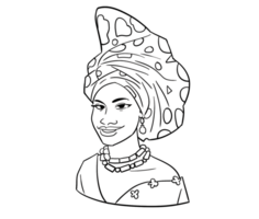 afrikansk kvinna drottning uppsättning illustration png
