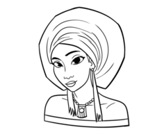 africano donna Regina impostato illustrazione png