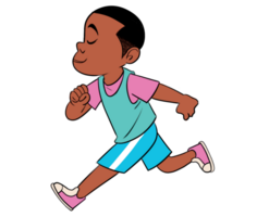 sticker boy running png