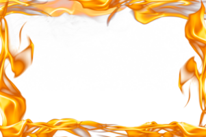 fire background burning flame frame Isolate on transparent background PNG file