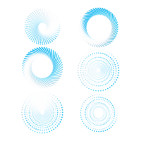 trama de semitonos azul circulo punto resumen antecedentes. conjunto de punteado circulo punto circulo marcos aislado en transparente antecedentes png archivo