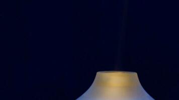 a white and blue aroma diffuser video
