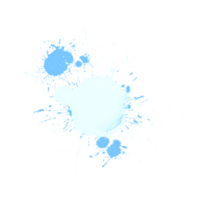 resumen cielo azul acuarela líquido tinta salpicaduras mano dibujado png