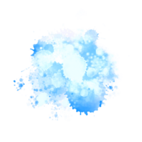 astratto cielo blu acquerello liquido inchiostro spruzzi mano disegnato png