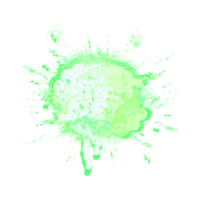 abstract groen waterverf vloeistof inkt spatten hand- getrokken png