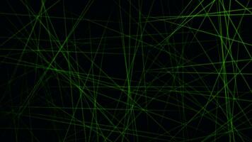 Green laser light in dark abstract background photo