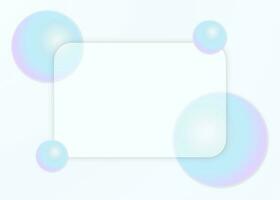 Sky blue glass morphism and sphere pastel colors business abstract background photo