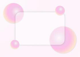 Pink glass morphism and sphere pastel colors business abstract background photo