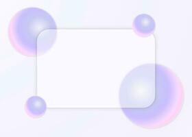 Purple glass morphism and sphere pastel colors business abstract background photo
