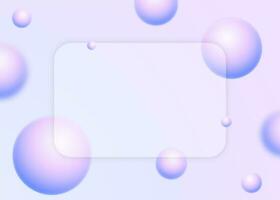 Purple glass morphism and sphere pastel colors business abstract background photo