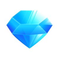 blue diamond gemstone game asset bright and beautiful png