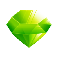 green diamond gemstone game asset bright and beautiful png
