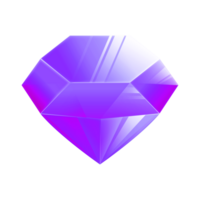purple diamond gemstone game asset bright and beautiful png