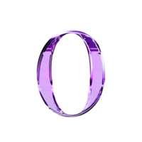 cero púrpura metálico lujo cromo alfabeto número fuente png