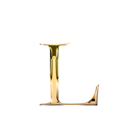 l or métallique luxe chrome alphabet Police de caractère png