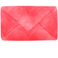 Drawing of red envelope isolated on transparent background for usage as an illustration and a decorative element png