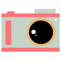 Drawing of vintage camera isolated on transparent background for usage as an illustration and a decorative element png