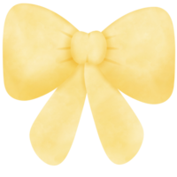 Drawing of yellow ribbon isolated on transparent background for usage as an illustration and a decorative element png