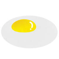 Drawing of a fried egg isolated on transparent background for usage as an illustration, food and healthy eating concept png