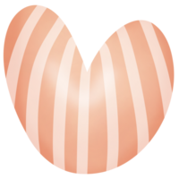 Drawing of heart shaped balloon isolated on transparent background for usage as an illustration and a decorative element png