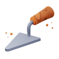 3D Trowel Tool Illustration render of trowel tool icon designs. Perfect for gardening, landscaping, or construction-related visual elements, adding a touch of realism and versatility to your designs. png