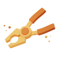 3D Illustration render of Pliers Tool icon designs. Perfect for DIY, repairs, crafting, and mechanical-themed projects to enhance your designs. png