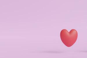 heart and money 3d rendering copy space photo