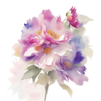 ai generado, acuarela floral diseño, acuarela flor, acuarela floral cciparte png