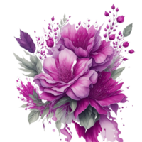 Ai Generated, Watercolor Floral Design, Watercolor Flower,  Watercolor floral Ccipart png