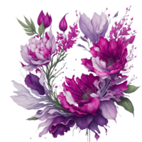 ai generiert, Aquarell Blume, Aquarell Blumen- Design, Aquarell Clip Art Blume, Aquarell png