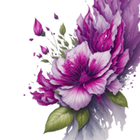 ai genererad, vattenfärg blomma, vattenfärg blommig design, vattenfärg ClipArt blomma, vattenfärg png