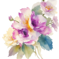 Ai Generated, Watercolor Flower, Watercolor Floral Design, Watercolor Clipart Flower, Watercolor png