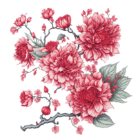 ai gerado, aguarela flor, aguarela floral projeto, aguarela clipart flor, aguarela png