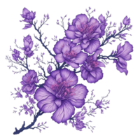 ai genererad, vattenfärg, vattenfärg blommig, vattenfärg blomma design png