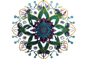 ai generado, mandala diseño, mándala, hermosa mandala png