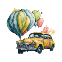 Ai Generated, Watercolor Car, Car, Watercolor png