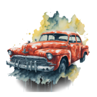 ai généré, aquarelle voiture, voiture, aquarelle png