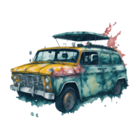 Ai Generated, Watercolor Car, Car, Watercolor png