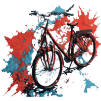 Ai Generated, Watercolor Bicycle, Watercolor, Bicycle With Flower png