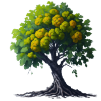 Ai Generated, Watercolor Tree, Watercolor, png