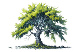 Ai Generated, Watercolor Tree, Watercolor, png