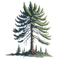 Ai Generated, Watercolor Tree, Watercolor, png